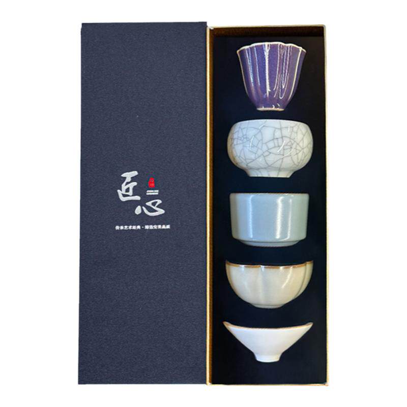 敦煌美术研究所五大名窑茶具套装博物馆文创礼盒乔迁礼品生日礼物
