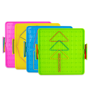 钉子板一年级数学教具二年级小学生用多功能双面钉板几何图形学具