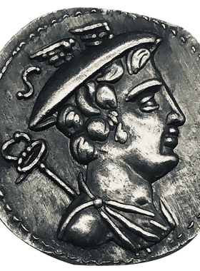 处女座双子座纯银币希腊古币吊坠