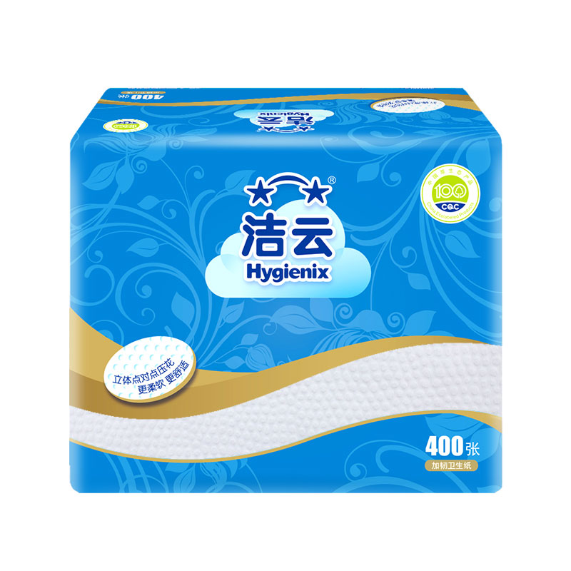洁云卫生纸400张厚实柔软不易破