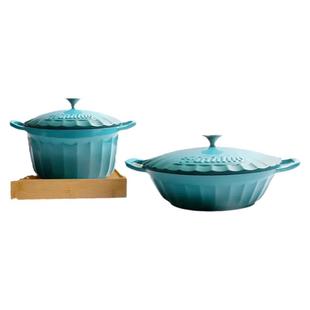 爱你多珐琅锅铸铁锅家用炖锅炖盅平底汤锅焖烧锅不粘锅海鲜锅砂锅