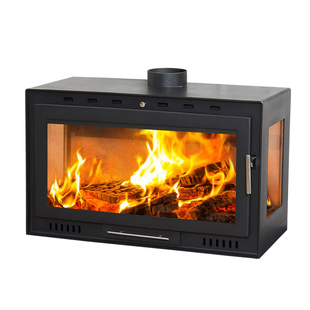 独立壁炉家用真火燃木取暖炉现代自建民宿别墅嵌入式钢板烧木柴炉