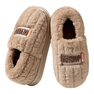 厚底外穿棉拖鞋男款秋冬季