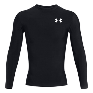 安德玛UA春夏男HeatGear训练跑步健身运动紧身长袖T恤1387696-001