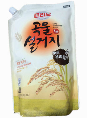 韩国爱敬天然谷物洗洁精米糠小麦