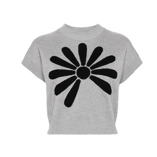 韩版针织衫短袖女2025夏季新款百搭设计感高级气质小个子短款上衣