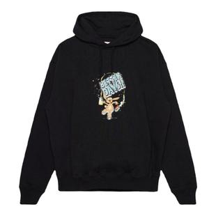 MARTINE ROSE Classic纯棉BATTER DAYS小兔子连帽套头保暖卫衣