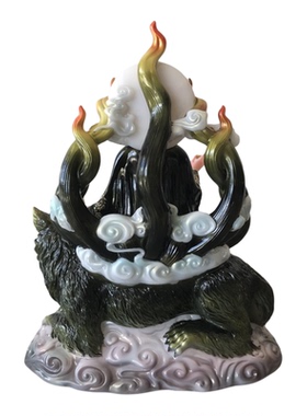 汉白玉九尾狐像九尾狐娘娘灵狐