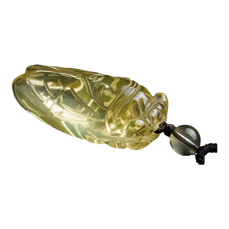 黄水晶金蝉吊坠考研高考励志礼物