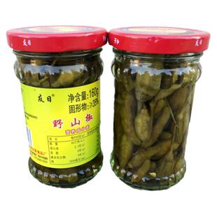 友日野山椒酸辣泡椒160g玻璃瓶装甜泡菜友联广东佛山军杰小米辣