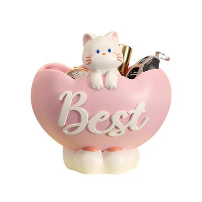 花草堂招财猫放糖果盘子前台接待