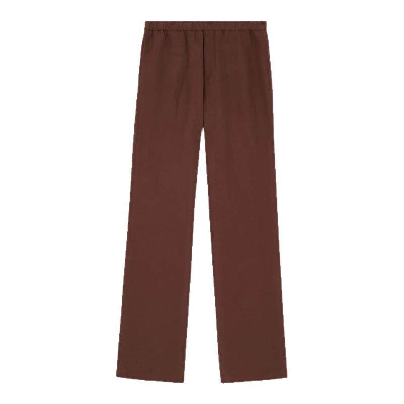 LoroPiana/诺悠翩雅男士休闲裤宽松剪裁丝绸亚麻混纺开衩口袋新款