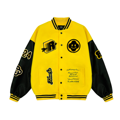 FDR官方店笑脸R字绣花棒球服