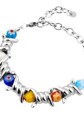 男女钛钢人造水晶小众设计