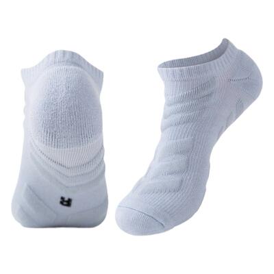 跑步袜子男款短袜纯棉无骨防滑船袜功能型篮球加厚毛巾底运动袜