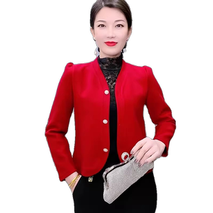 小香风毛呢外套女2025新款爆款短款秋冬夹棉加厚加绒国风盘扣上衣