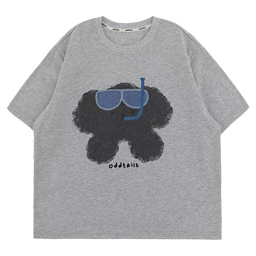 oddtails男童全棉印花短袖夏季新款男大童柔软顺滑耐看耐穿T恤潮