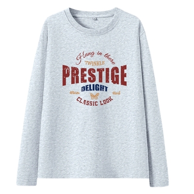 JR真维斯长袖t恤女2025新款秋季女装纯棉宽松大码上衣打底衫