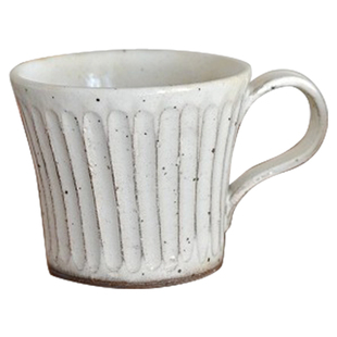 日本制光阳陶器粗陶粉引刻纹红茶咖啡马克杯早餐盘拉面钵饭碗