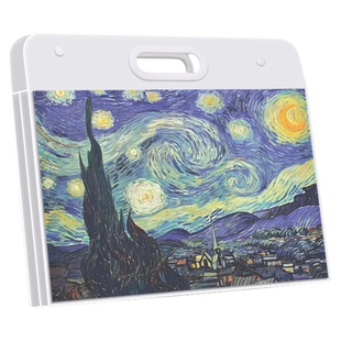 画册收纳册便携A4/4k/A2手提袋美术作品画夹收纳册8K文件资料册画作收纳袋子a3透明海报油画袋儿童奖状收集册