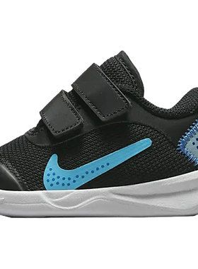 Nike/耐克黑色闪电蓝儿童时尚休闲舒适缓震透气运动鞋DM9028-005