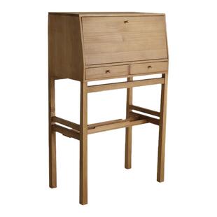 onlythis实木边柜日式梳妆台民宿卧室多功能床边桌原木收纳储物柜