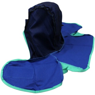 威特仕火狐狸披肩防火花阻燃劳保防烫防尘电焊帽子头套焊工披风帽