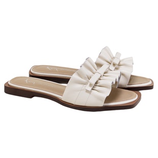 fed羊皮拖鞋夏季新款女鞋法式凉拖蝴蝶结一字拖女款S0519-YAC703