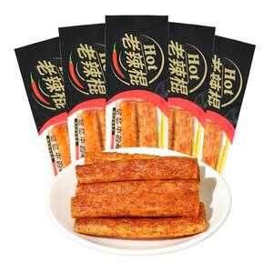 老辣棍辣条8090儿时怀旧甜辣味面筋周首林解馋小零食休闲小吃校园
