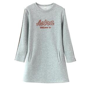 中长款卫衣女春秋款2025新款爆款长款卫衣裙女士休闲长袖圆领上衣