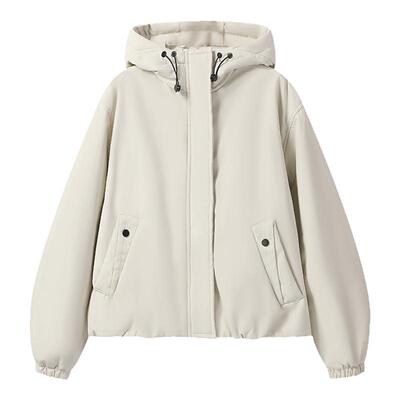 马克华菲女装2025秋冬新款连帽冲锋衣系列宽松显瘦棉服外套上衣