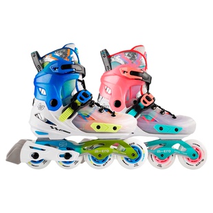 瑞士micro迈古溜冰鞋儿童全套装初学者男女平花鞋可调节轮滑鞋LE