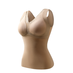 古今加绒保暖背心女秋冬新款带胸垫一体式内搭文胸罩打底外穿内衣