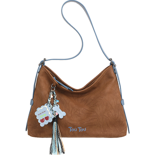 新年礼物TOUTOU麂皮托特包大容量软袋hobo腋下包通勤单肩斜挎包女