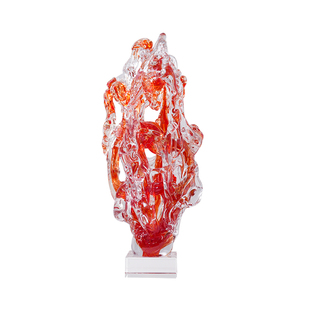 琉璃发财树摆件太湖石现代简约客厅样板间酒店玄关柜桌面装饰送礼