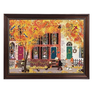 蒙娜丽莎邻里之秋专用拼图相框galison1000片美式复古裱画框