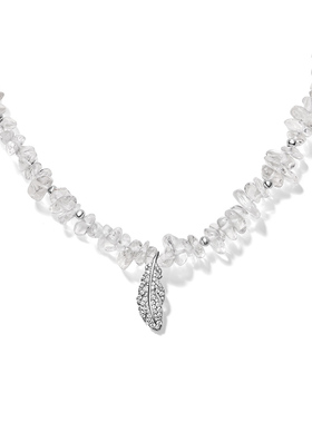 HEFANG何方珠宝白水晶羽毛项链