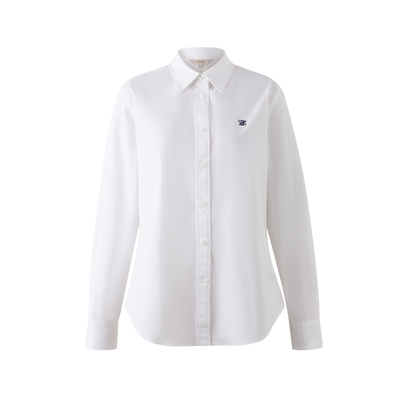 ELAND纯色翻领长袖衬衫女