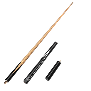 鸿杰台球杆小头白蜡木分体斯诺克10MM中式美式黑八九球杆盒桶套装