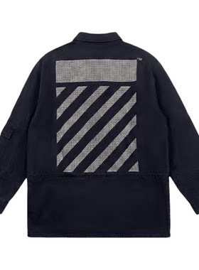 OFF-WHITE™情侣工装条纹衬衫
