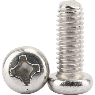 UNC/UNF英美制304不锈钢圆头十字螺丝美标盘头机螺钉英制圆头螺栓