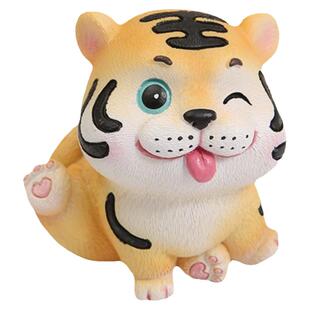 虎年装饰礼品老虎摆件调皮小萌虎办公室桌面车饰摆件朋友生日礼物