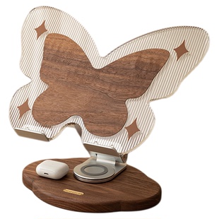 笔记本电脑支架桌面增高架实木质多功能旋转女生平板支撑架阅读架