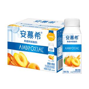 伊利安慕希希腊风味黄桃燕麦酸奶草莓燕麦牛奶整箱官方授权店正品
