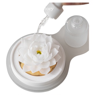 花韵诗凝翠风荷非遗瓷花香薰礼盒德化白瓷无火扩香石摆件生日礼物