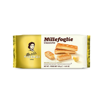 意大利进口Vicenzi维西尼黄油千层酥手指饼干夹心奶欧洲零食巧克
