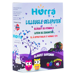 挪威Hurra北欧越橘 儿童叶黄素蓝莓果冻眼维生素软糖45粒/盒子