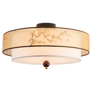 极简宋式美学卧室灯吸顶灯新中式绘楼梯过道灯泡款书房间灯中国风