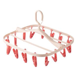 茶花可折叠晾衣架多夹子多功能衣架袜子晾晒架阳台晒内衣挂袜子架