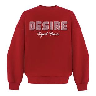 HONORE古月 情绪画报 原创立体拱桥绣袖肘G克重加绒美式圆领卫衣